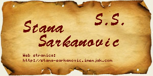 Stana Šarkanović vizit kartica